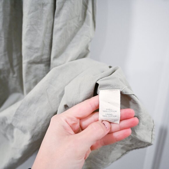 Anthropologie Forever that Girl XS Petite Sage Ruched Cross Cross Mini Dress - Picture 5 of 10